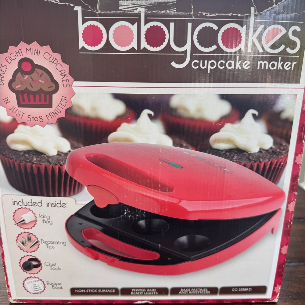 Large Babycakes Red Cupcake Maker - Picture 2 of 9
